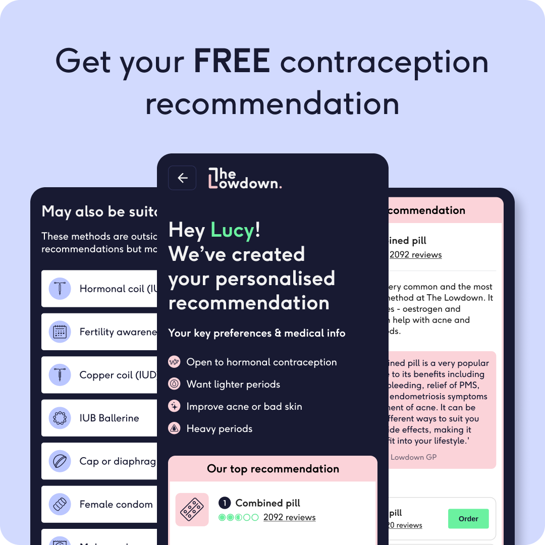 Contraception recommender | The Lowdown