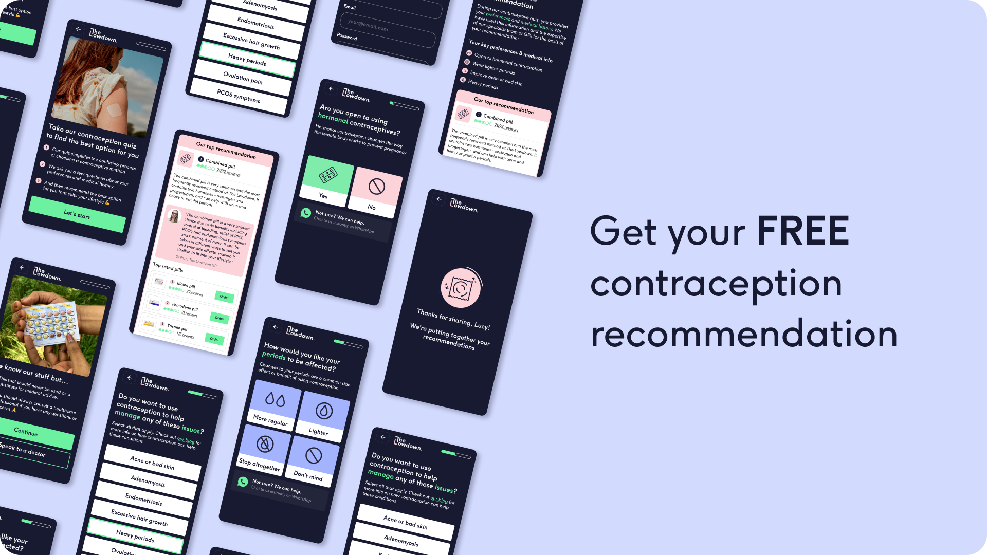 Contraception recommender | The Lowdown